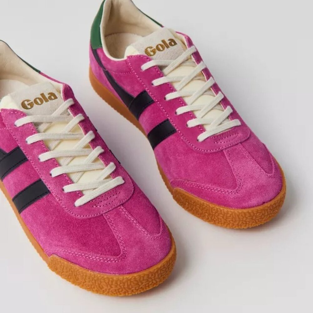 Gola Elan Sneakers Women’s - Fuchsia/Black/Evergreen - NWT - Picture 4 of 6